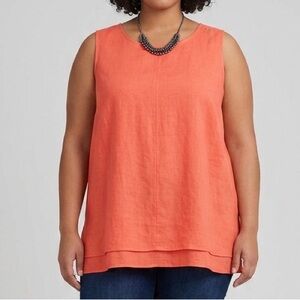 😍SHOW SPECIAL - CRISTINA B Orange sleeveless tank XL